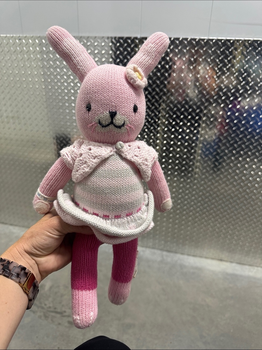 Cuddle + Kind Chloe- Pink Bunny Plush Stuffed Animal
